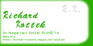 richard kottek business card